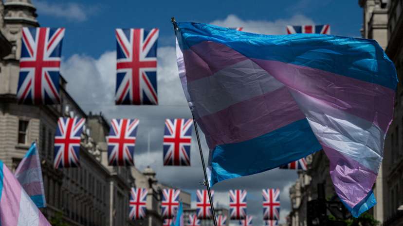 FILE PHOTO: Transgender rights protest in London