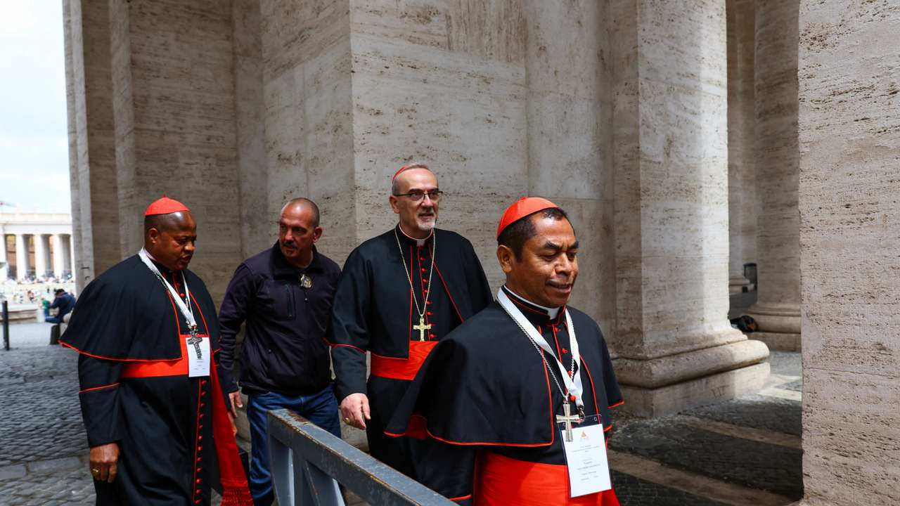 General congregation meeting ahead of the conclave to elect the next pope, as seen from Rome