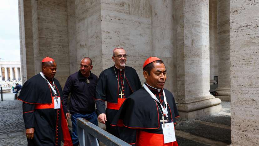 General congregation meeting ahead of the conclave to elect the next pope, as seen from Rome