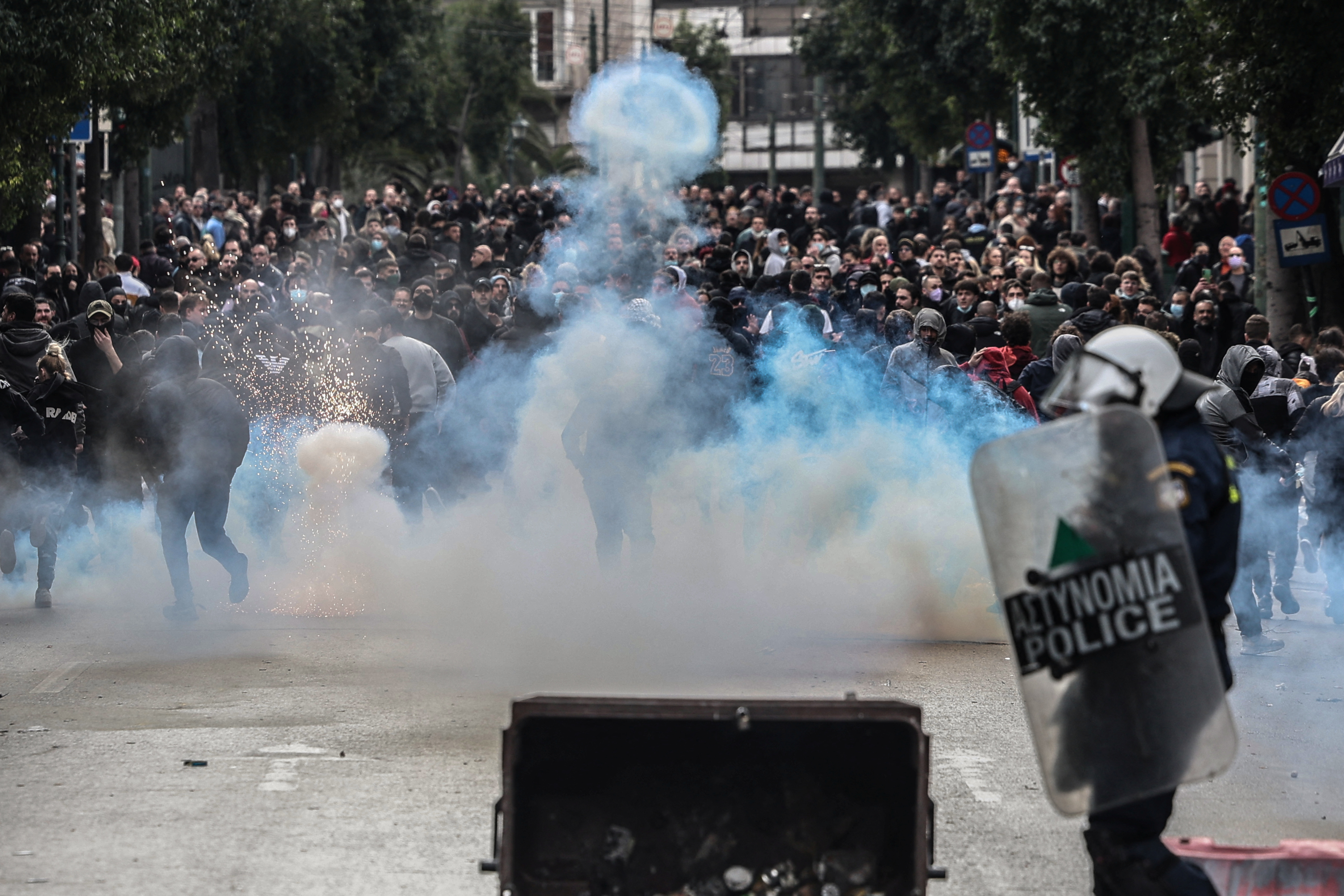 Greeks strike and protest on anniversary of deadly train crash