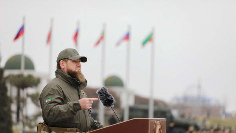 Head of the Chechen Republic Ramzan Kadyrov makes an address in Grozny