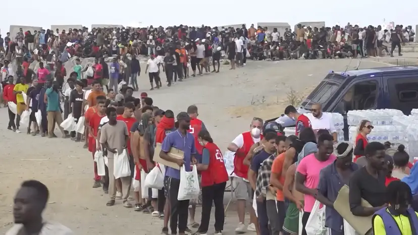 Migrants in Ceuta demand assylum