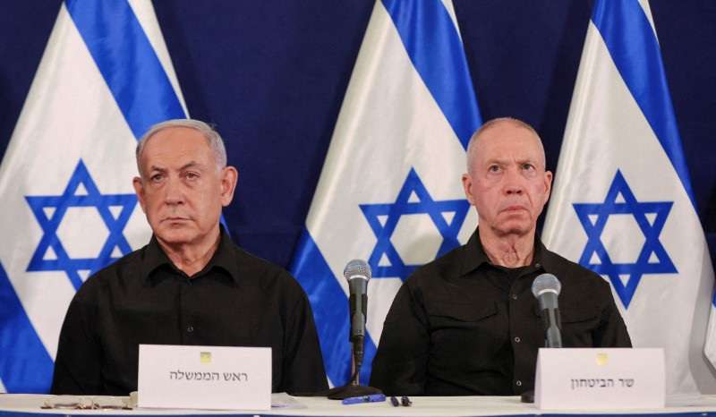 FILE PHOTO: Israeli Prime Minister Netanyahu holds a press conference in Tel Aviv