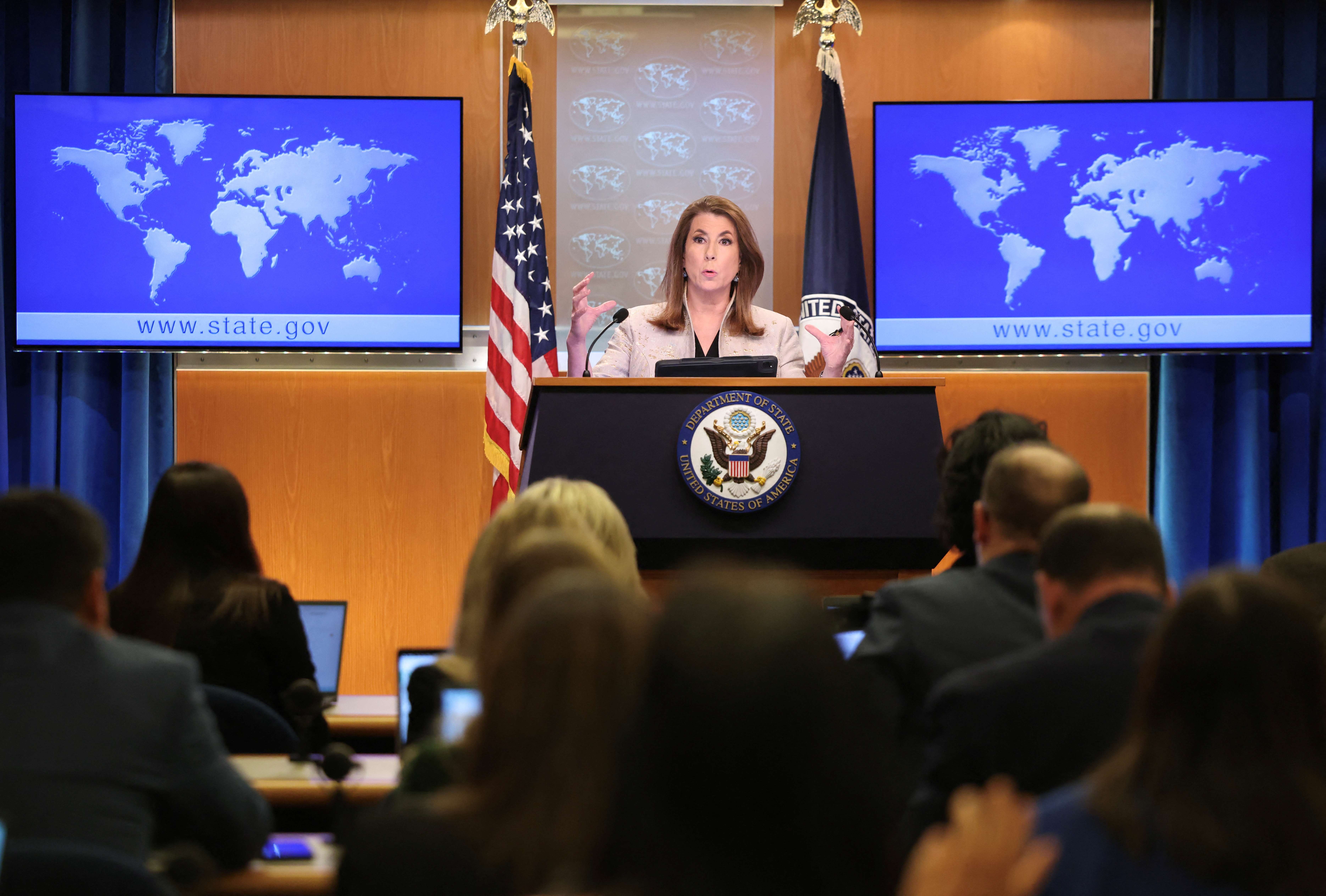 Press briefing by Tammy Bruce at the State Department in Washington