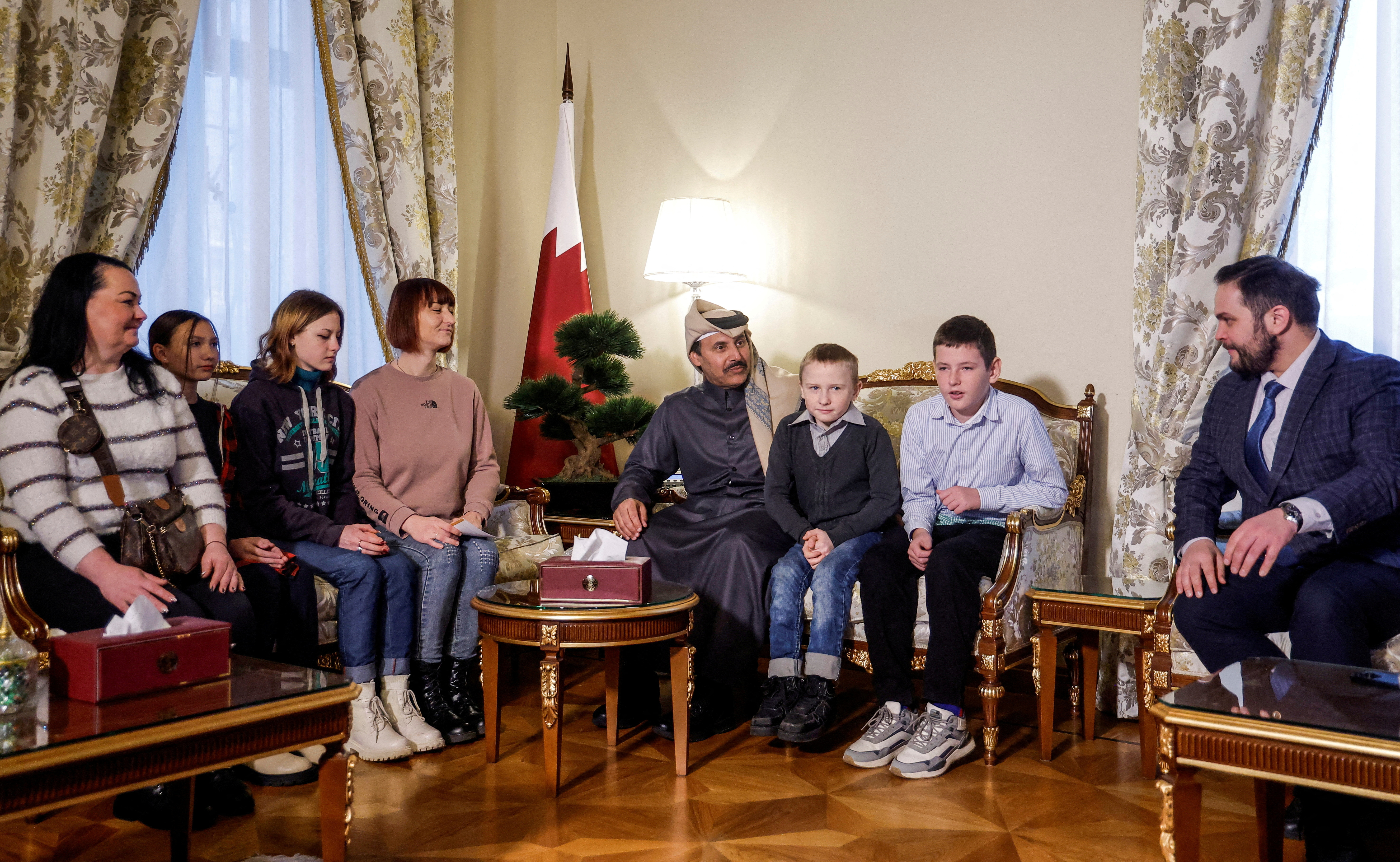 FILE PHOTO: Six Ukrainian children to be returned from Russia through Qatari mediation