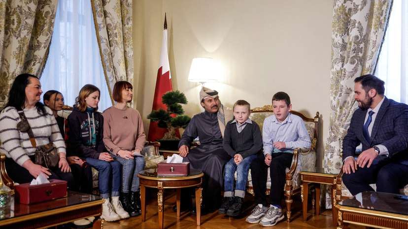 FILE PHOTO: Six Ukrainian children to be returned from Russia through Qatari mediation
