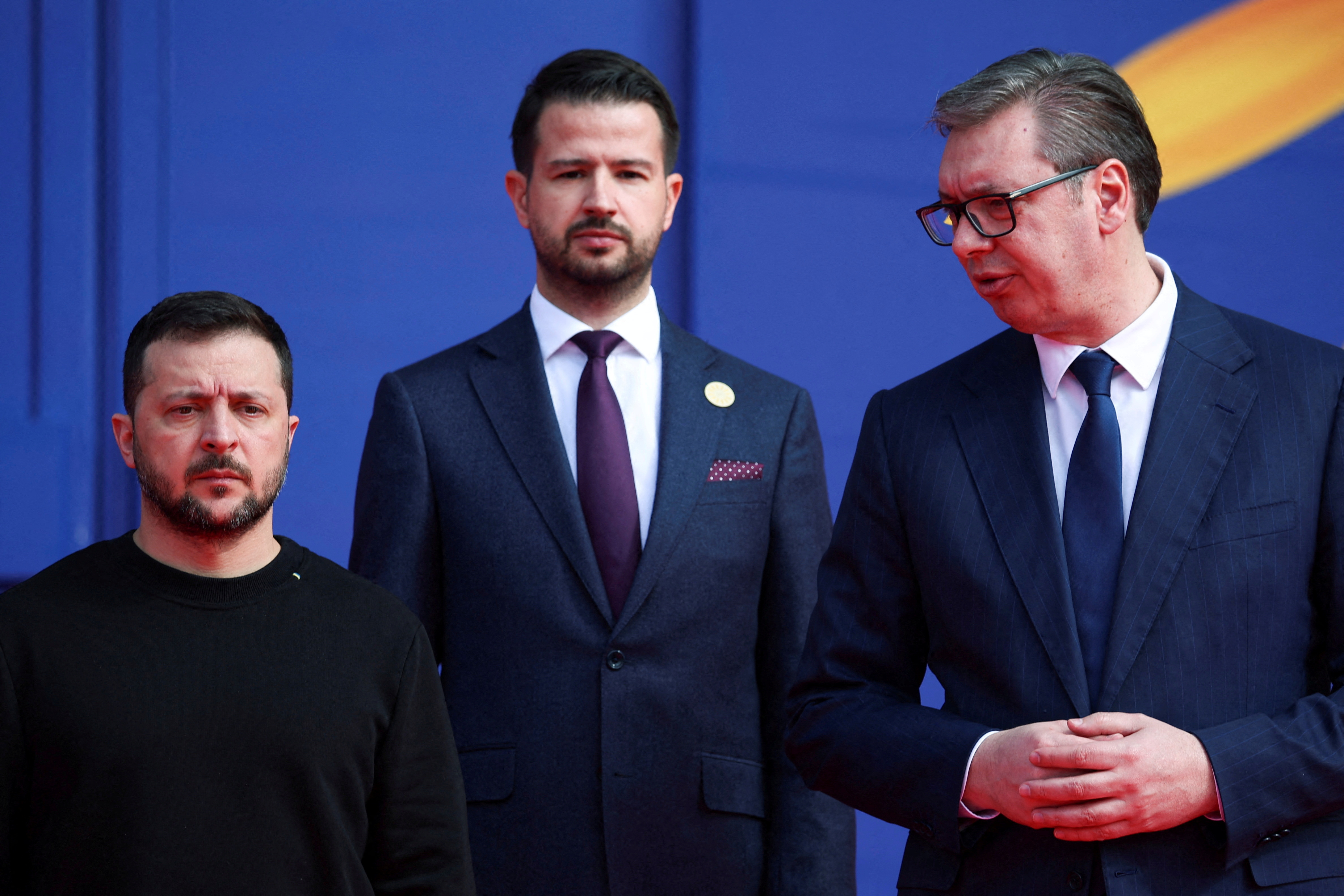 Ukrainian President Volodymyr Zelenskiy  and Serbian President Aleksandar Vucic