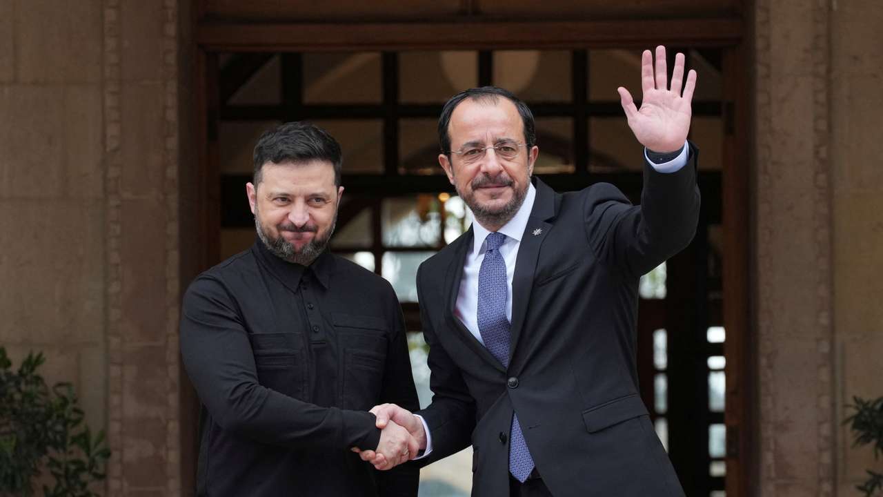 Ukraine's President Volodymyr Zelenskiy visits Cyprus