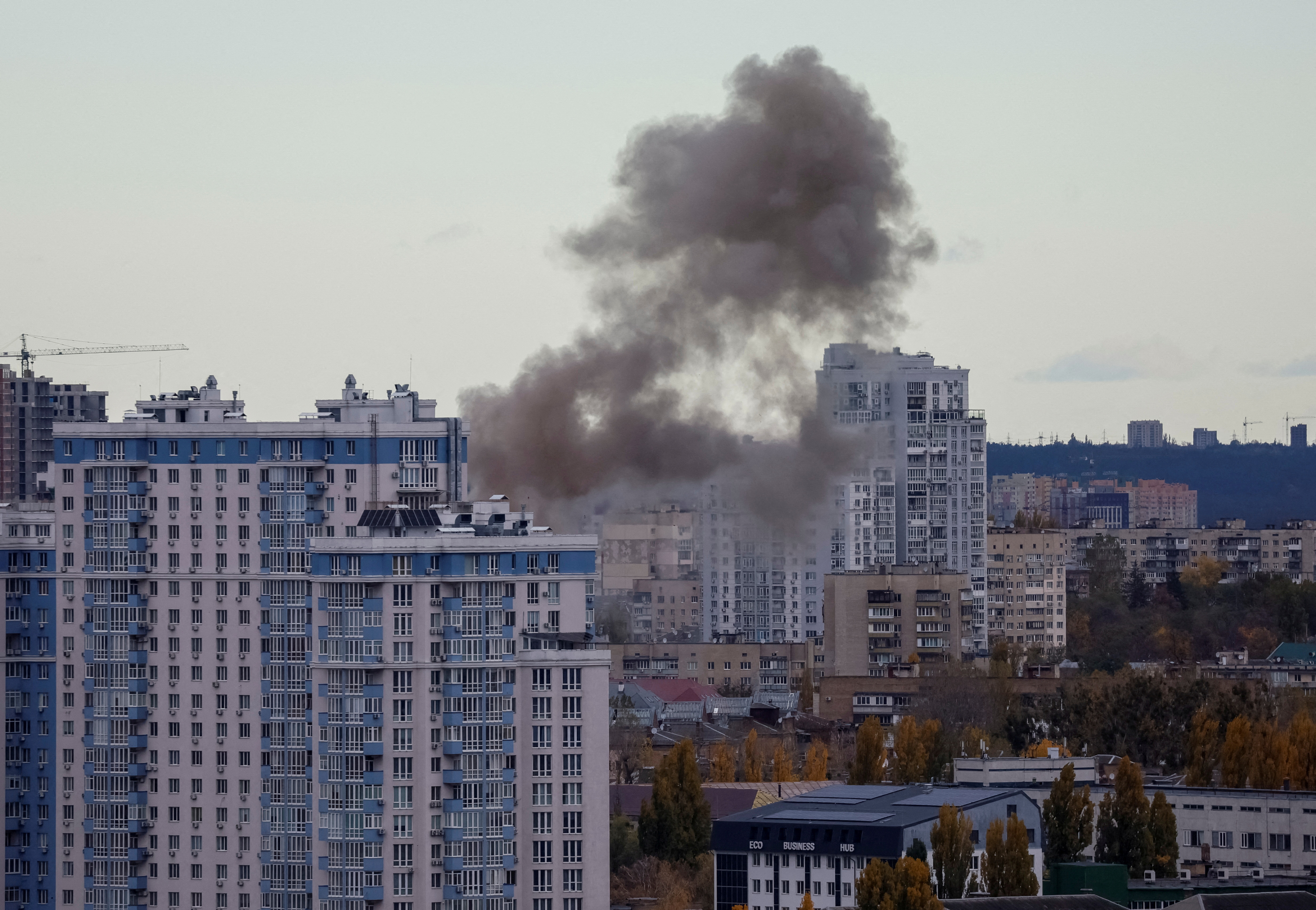 Russian drone strike in Kyiv