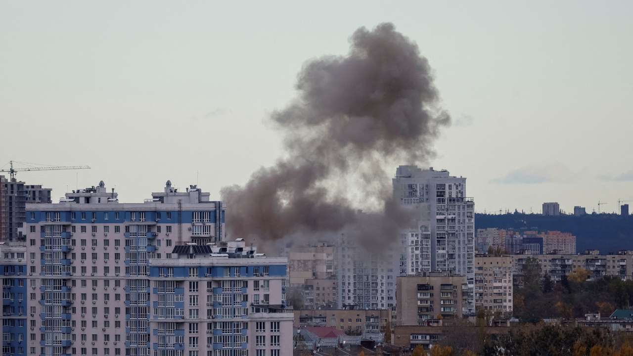 Russian drone strike in Kyiv