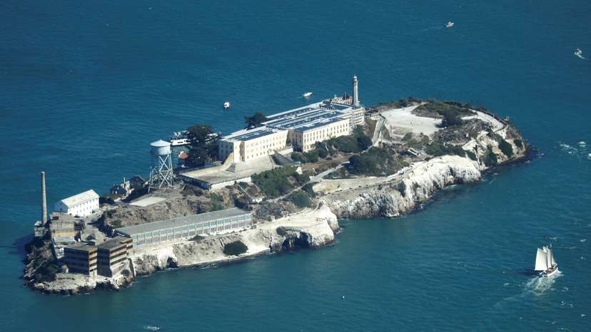 FILE PHOTO: The Alcatraz Island is seen in San Francisco Bay in San Francisco, California