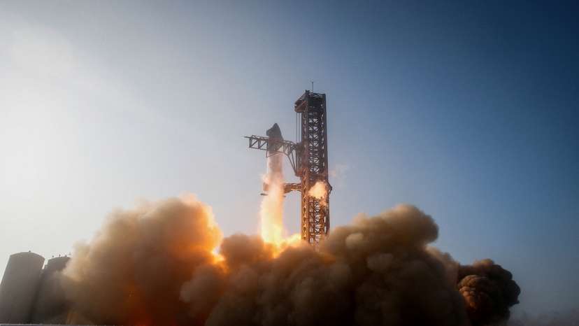 FILE PHOTO: SpaceX’s Starship lifts off from Boca Chica, Texas in 2023