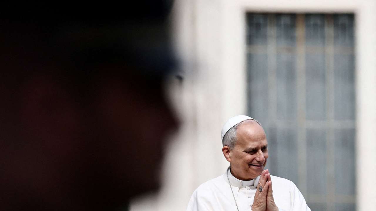 FILE PHOTO: Pope Leo XIV weekly general audience in Saint Peter's Square at the Vatican