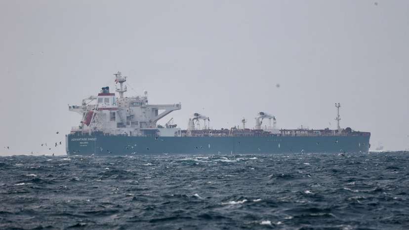 FILE PHOTO: Marshall Islands-flagged oil tanker Advantage Sweet at Marmara sea near Istanbul