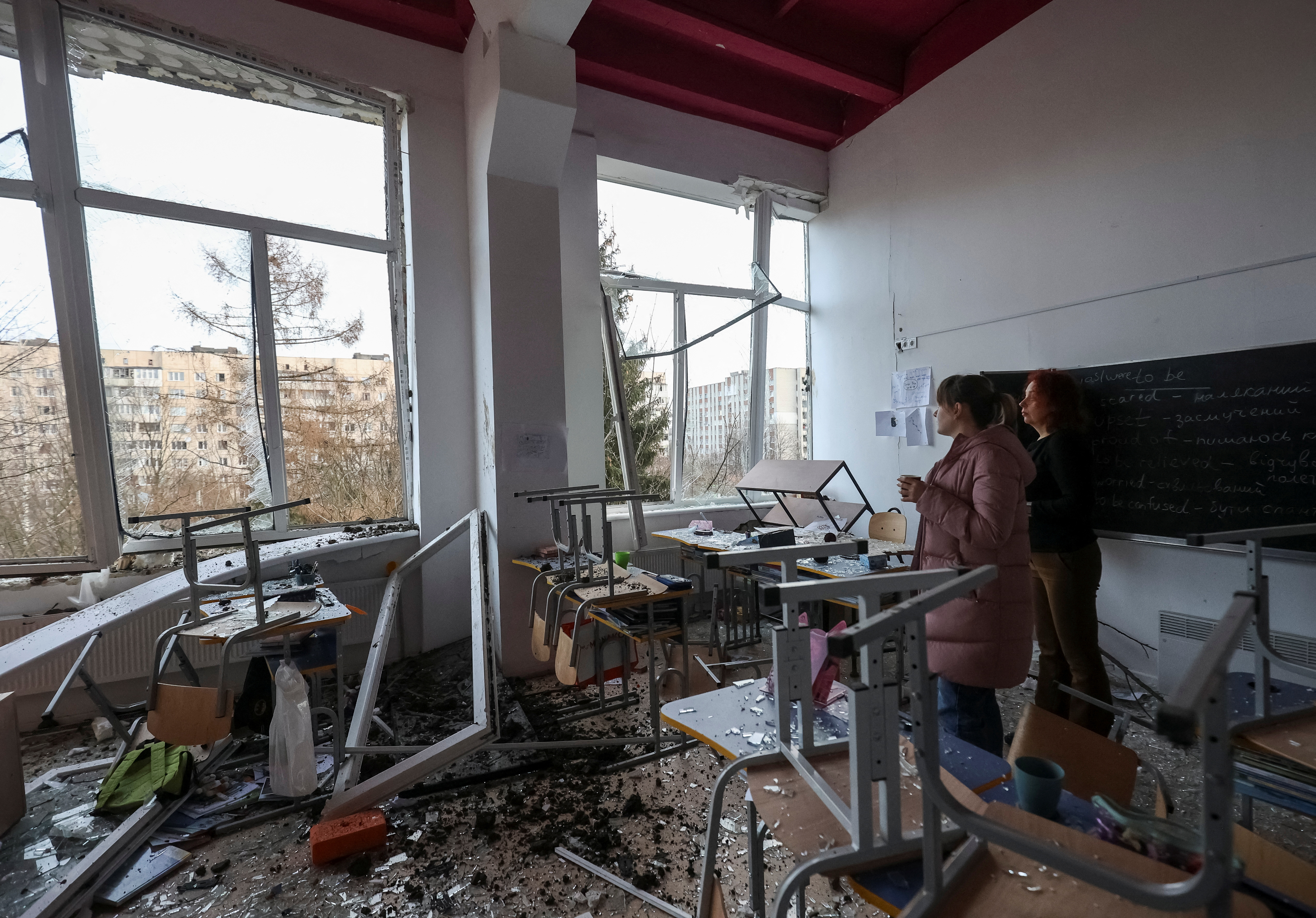 Aftermath of a Russian missile attack in Lviv