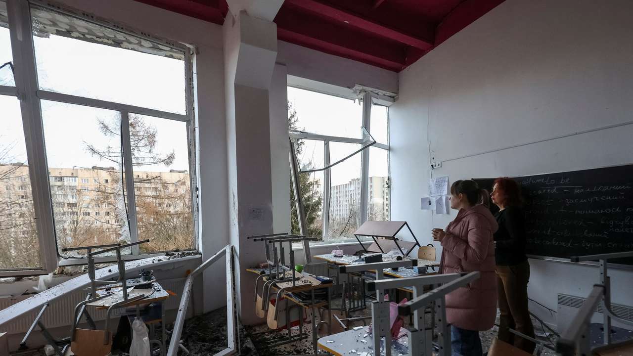 Aftermath of a Russian missile attack in Lviv