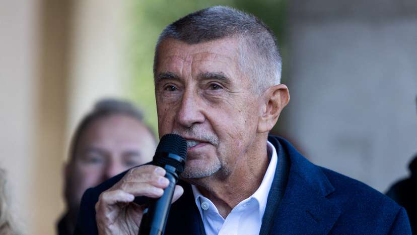 Former Czech Prime Minister and leader of ANO party Andrej Babis rallies ahead of the country's parliamentary election