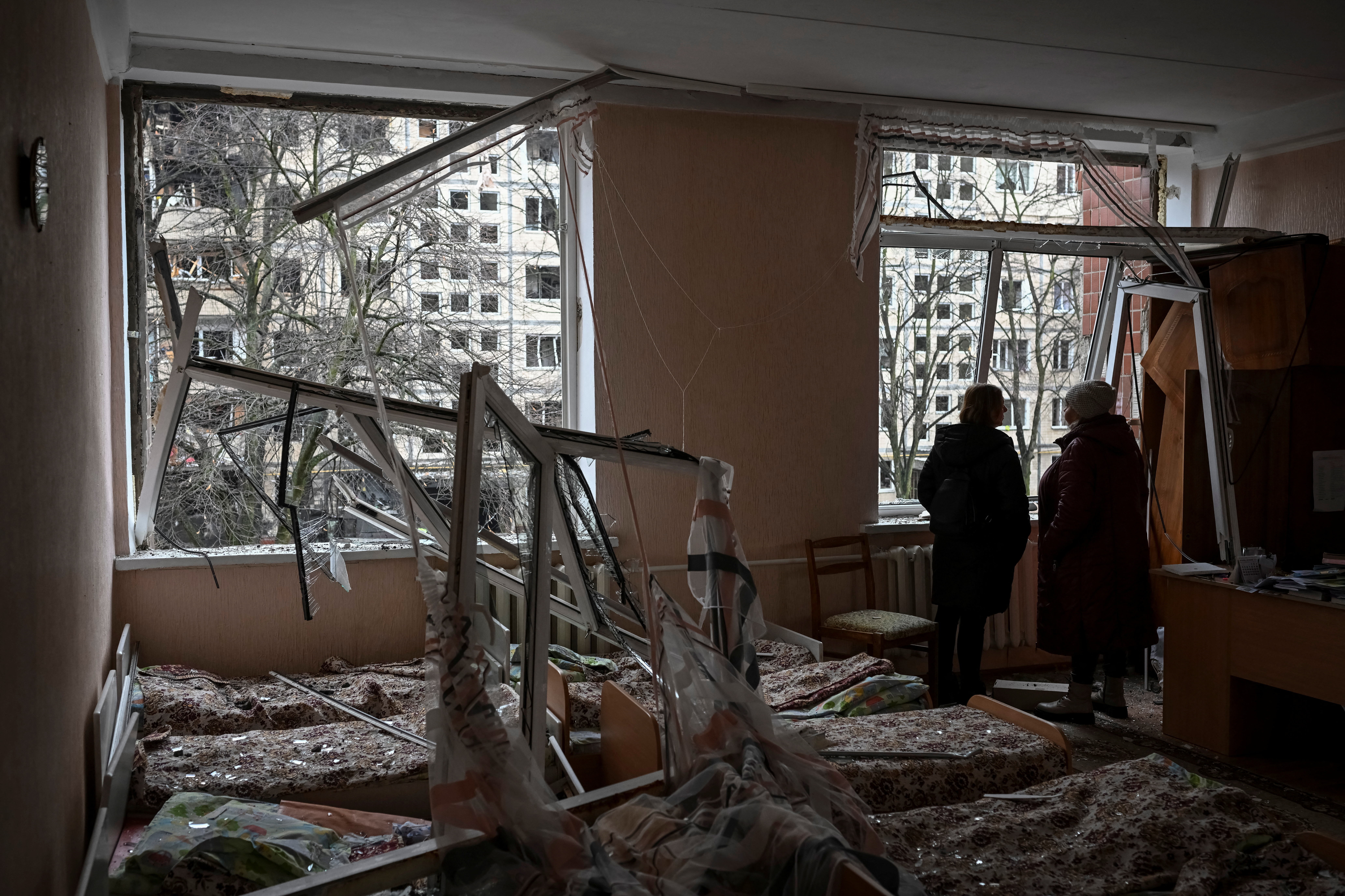 Aftermath of a Russian missile strike in Kyiv