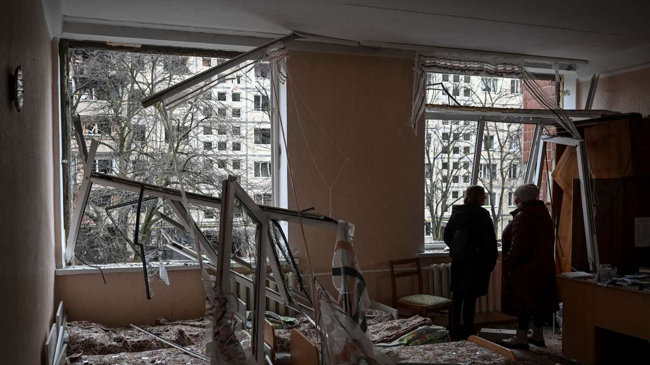Aftermath of a Russian missile strike in Kyiv