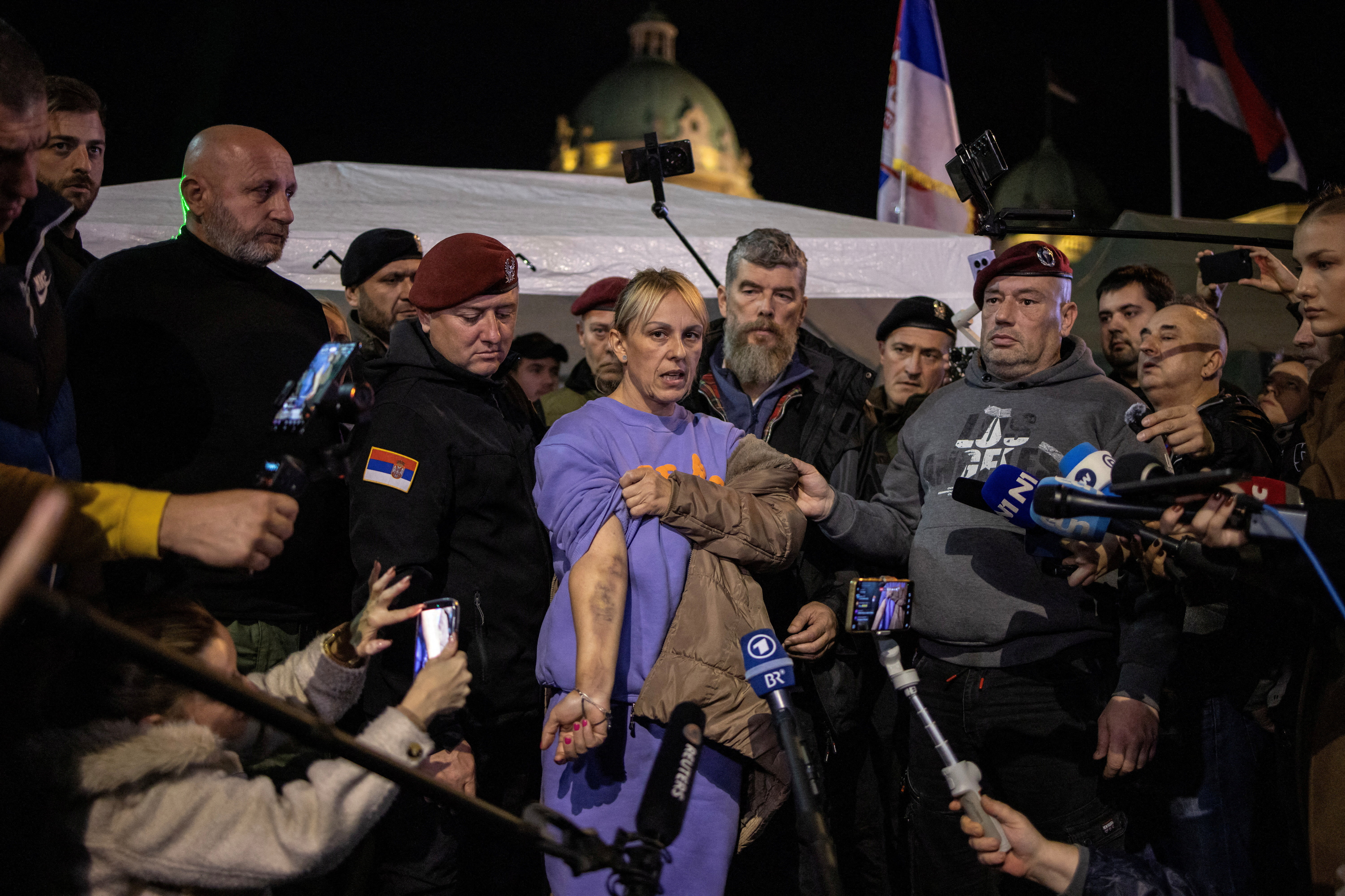 Dijana Hrka, mother of one of the victims of the fatal November 2024 railway station canopy collapse, ends her hunger strike in Belgrade