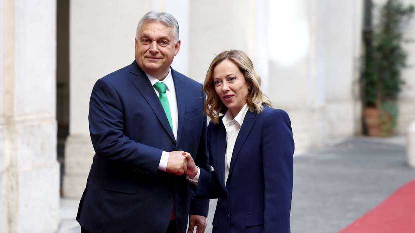 Italian PM Meloni and Hungarian PM Orban meet in Rome