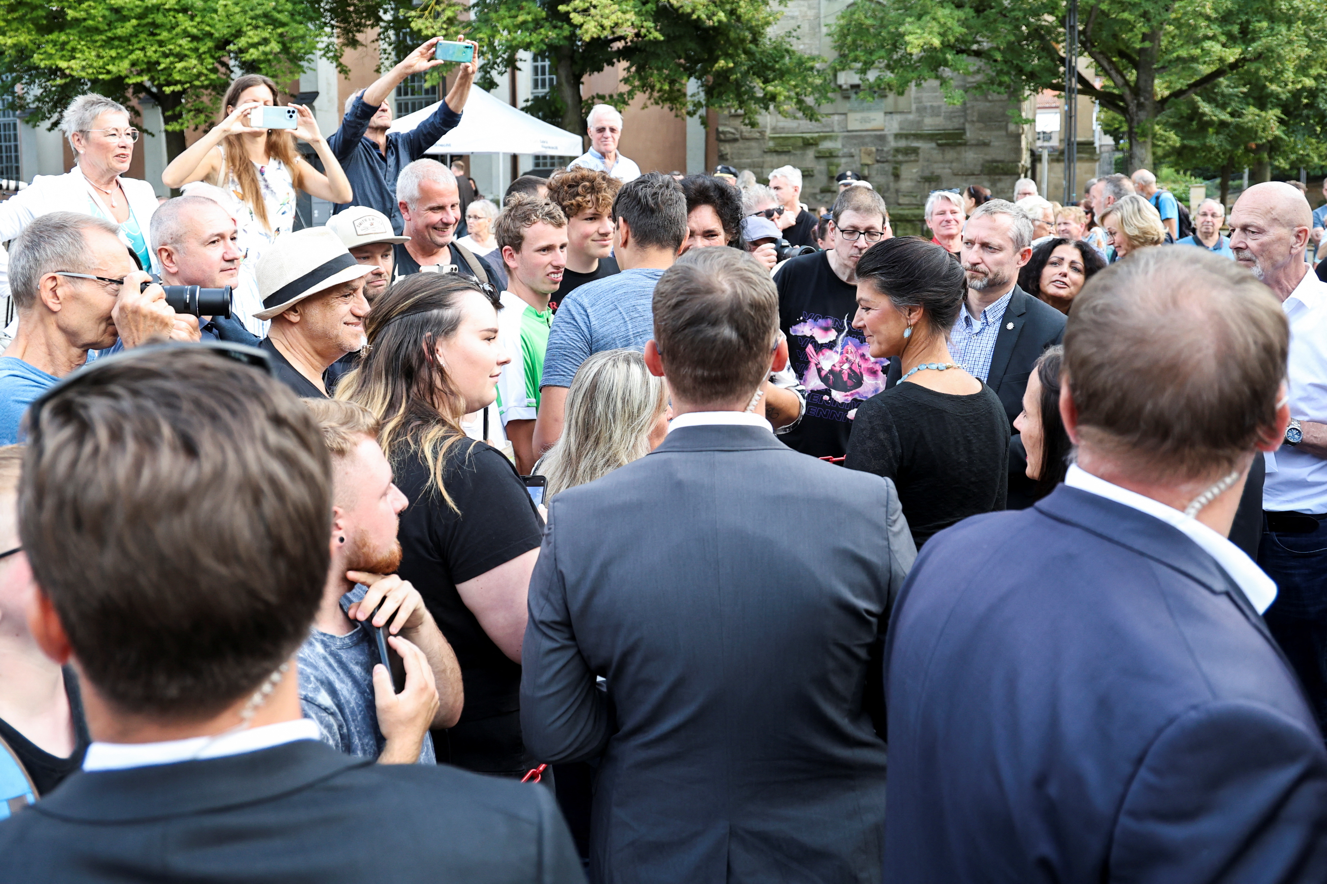 BSW top candidate Sahra Wagenknecht campaigns in Eisenach