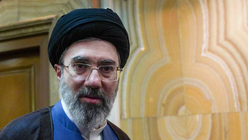 FILE PHOTO: Iran’s new supreme leader, Mojtaba Khamenei, the second son of late Iran's Supreme Leader Ayatollah Ali Khamenei, attends a meeting in Tehran