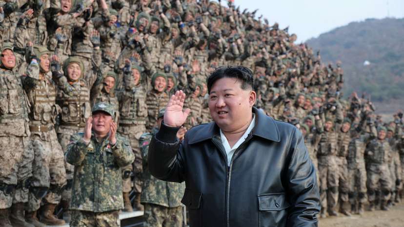 North Korean leader Kim Jong Un attends military demonstration