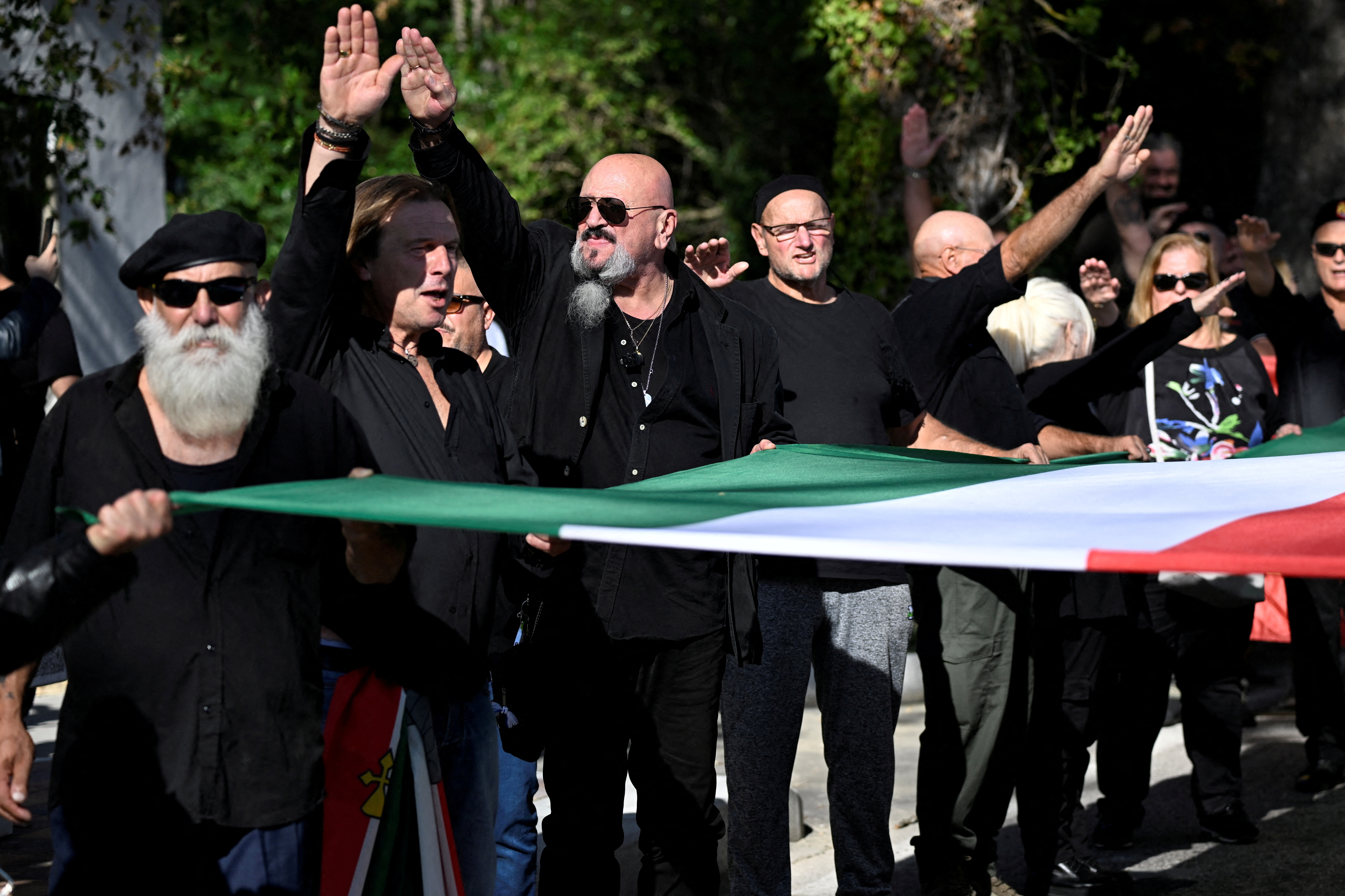 FILE PHOTO: Neo-fascists mark the 100th anniversary of Mussolini's march on Rome, in Predappio