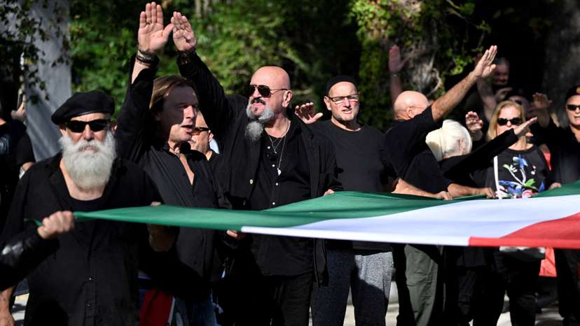 FILE PHOTO: Neo-fascists mark the 100th anniversary of Mussolini's march on Rome, in Predappio