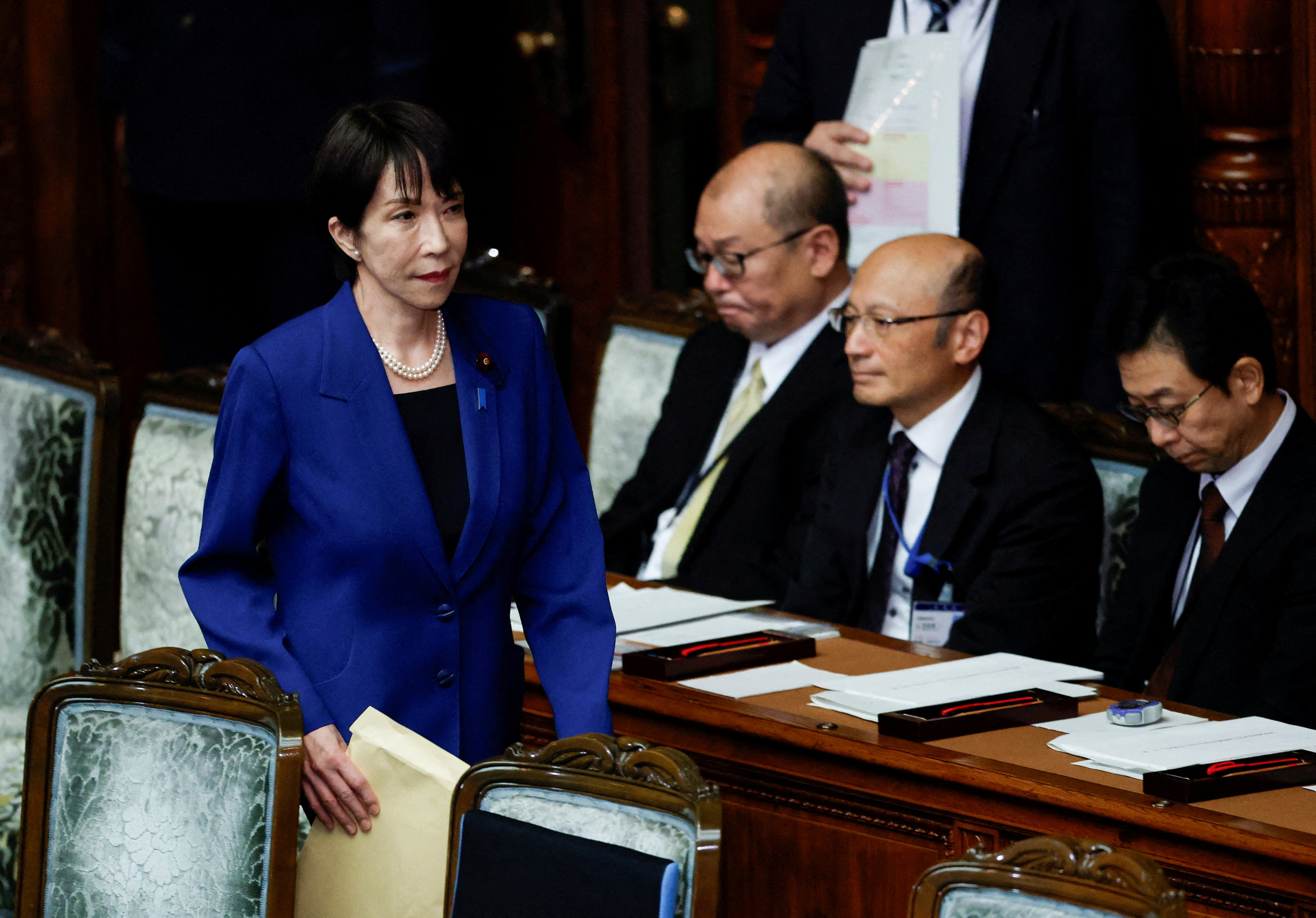 Japan's new Prime Minister Sanae Takaichi delivers her first policy speech, in Tokyo