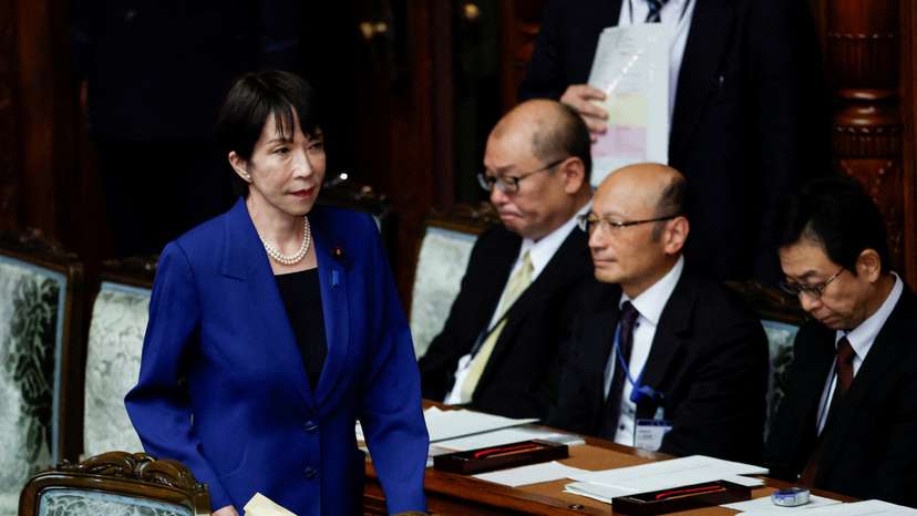 Japan's new Prime Minister Sanae Takaichi delivers her first policy speech, in Tokyo