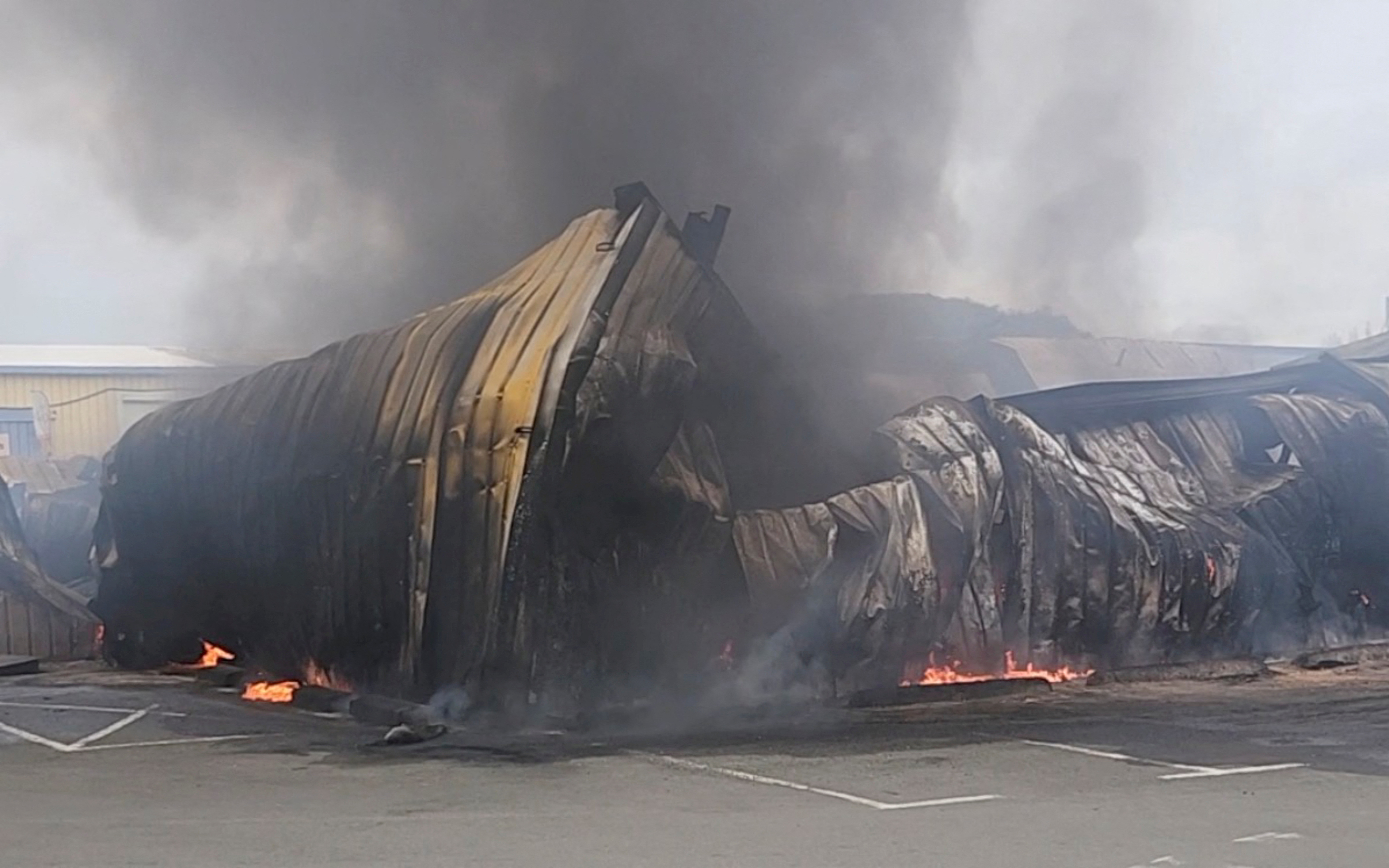Damage caused by rioters in New Caledonia