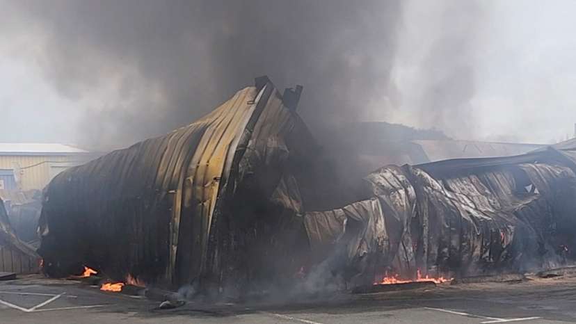 Damage caused by rioters in New Caledonia