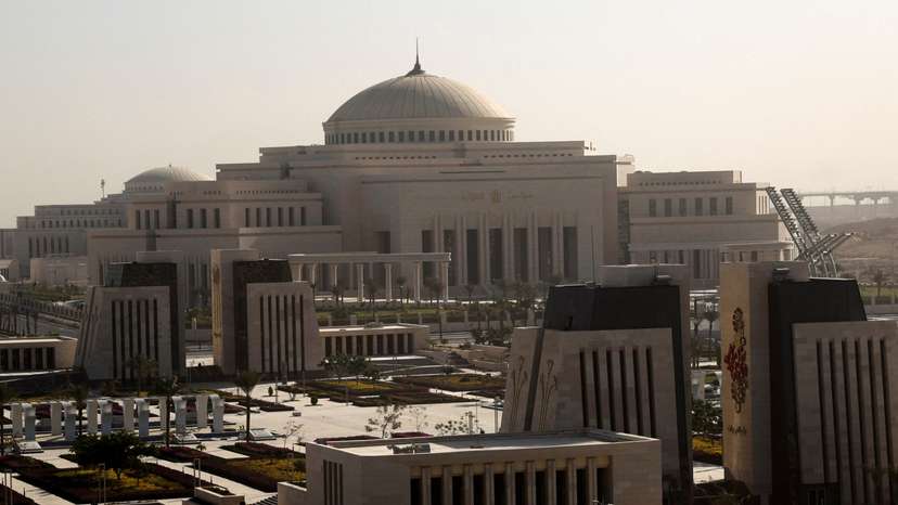 General view of the new Egyptian Parliament building at the NAC in the east of Cairo