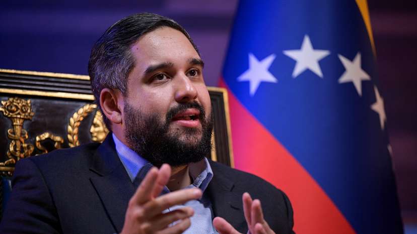 Nicolas Maduro Guerra attends an interview with Reuters in Caracas