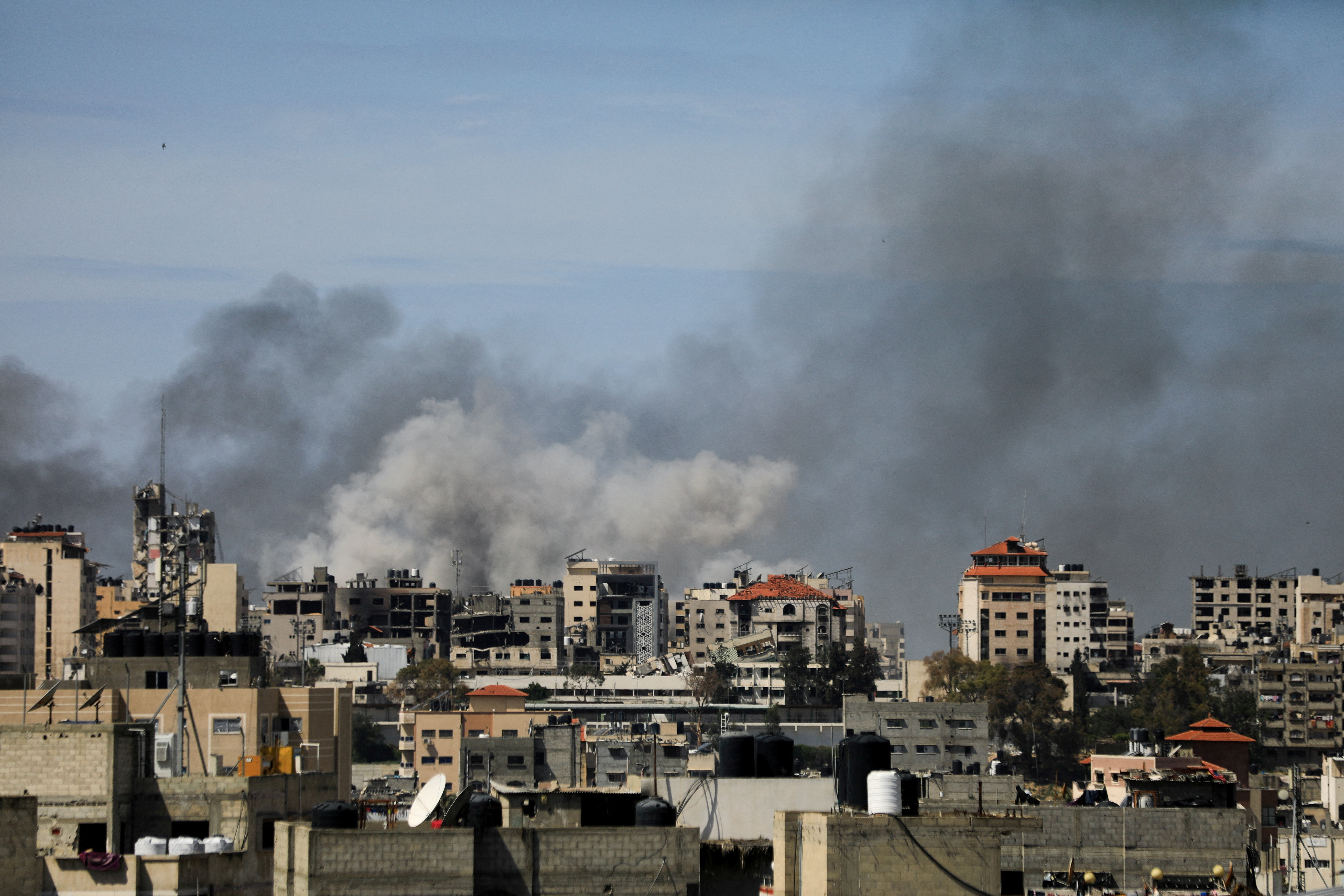 FILE PHOTO: Israeli raid at Al Shifa hospital and the area around it, in Gaza City