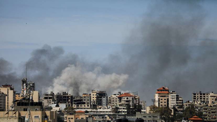 FILE PHOTO: Israeli raid at Al Shifa hospital and the area around it, in Gaza City