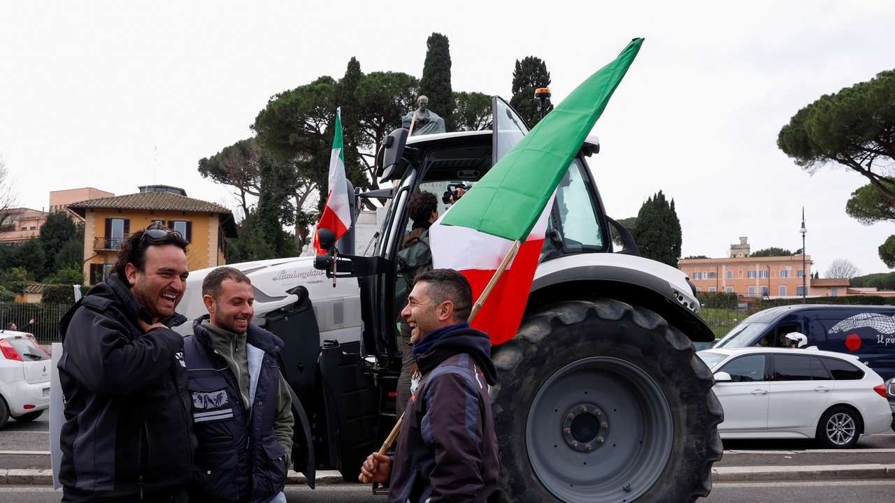 Farmers protest over price pressures, taxes and green regulation, in Rome