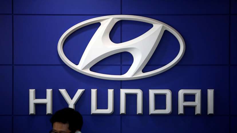 The logo of Hyundai Motor is seen at its dealership in Seoul