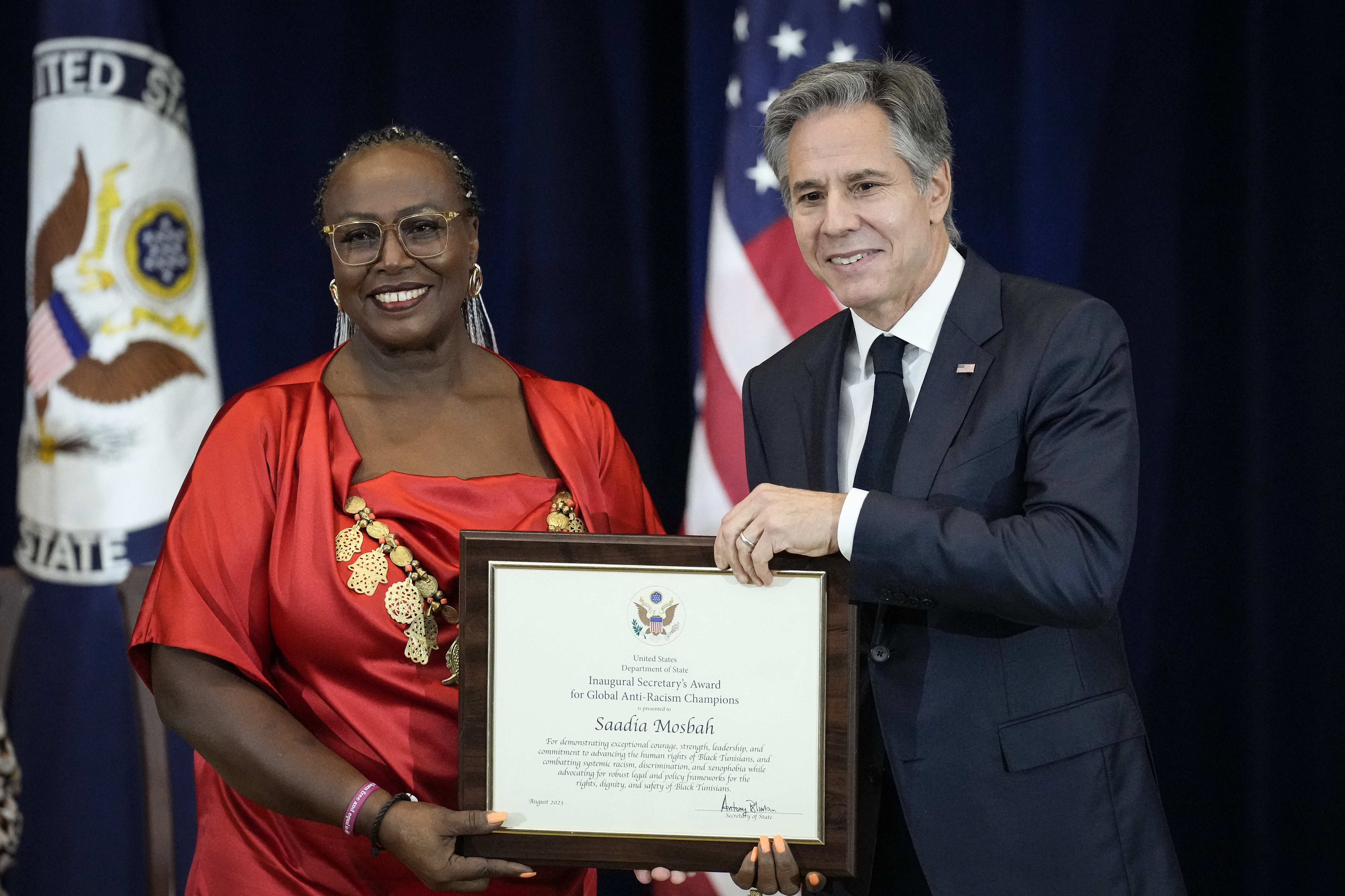 Antony Blinken Delivers Remarks At First Ceremony For Secretary Of State's Award For Global Anti-Racism Champions
