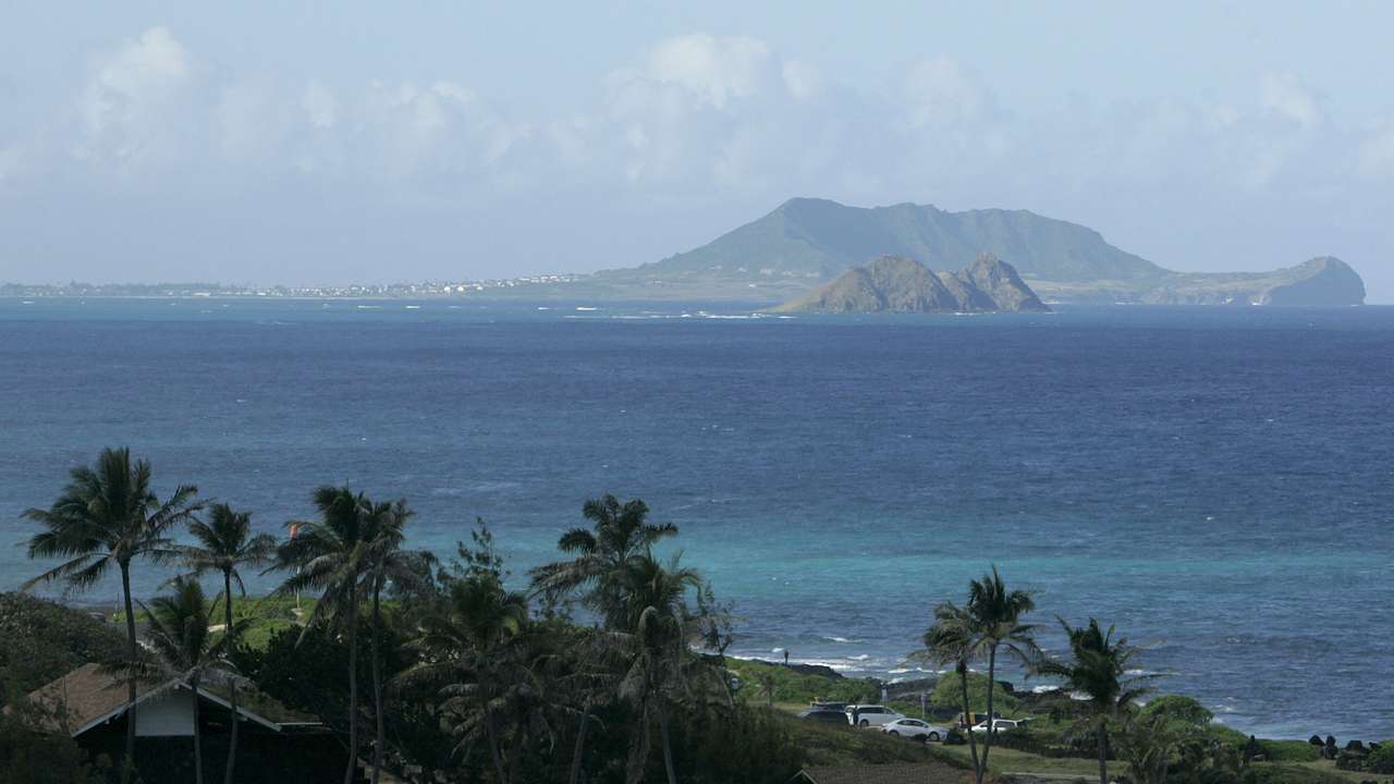 FILE PHOTO: A view of the Mokulua islands in Kailua Bay, Hawaii,