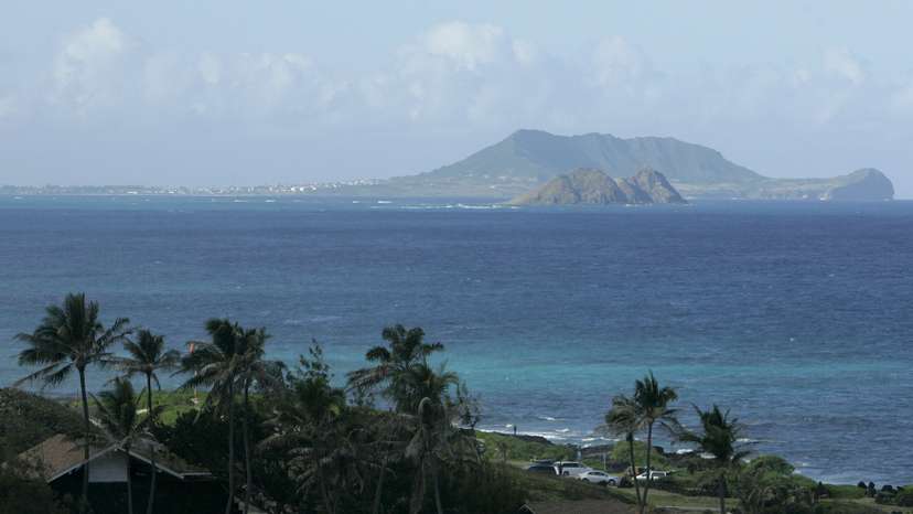 FILE PHOTO: A view of the Mokulua islands in Kailua Bay, Hawaii,