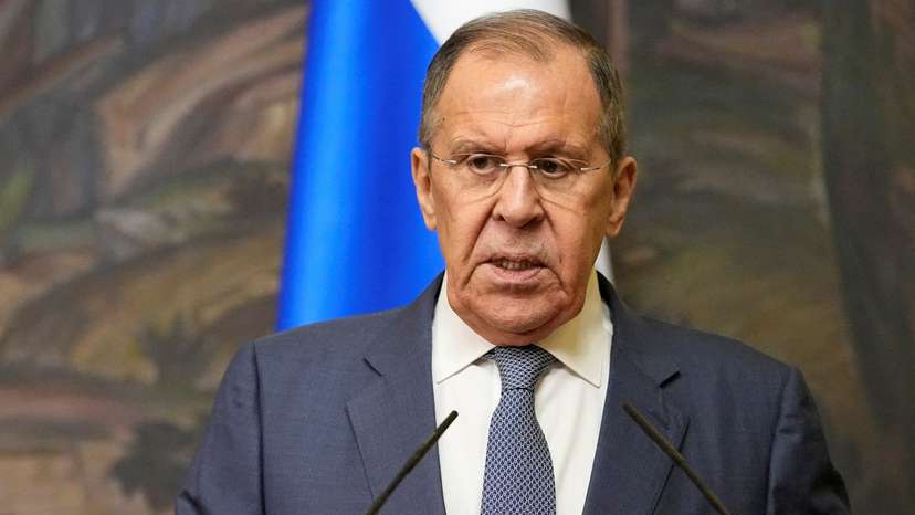 Russian Foreign Minister Sergey Lavrov attends a joint press conference with Venezuela's Foreign Minister Yvan Gil Pinto in Moscow
