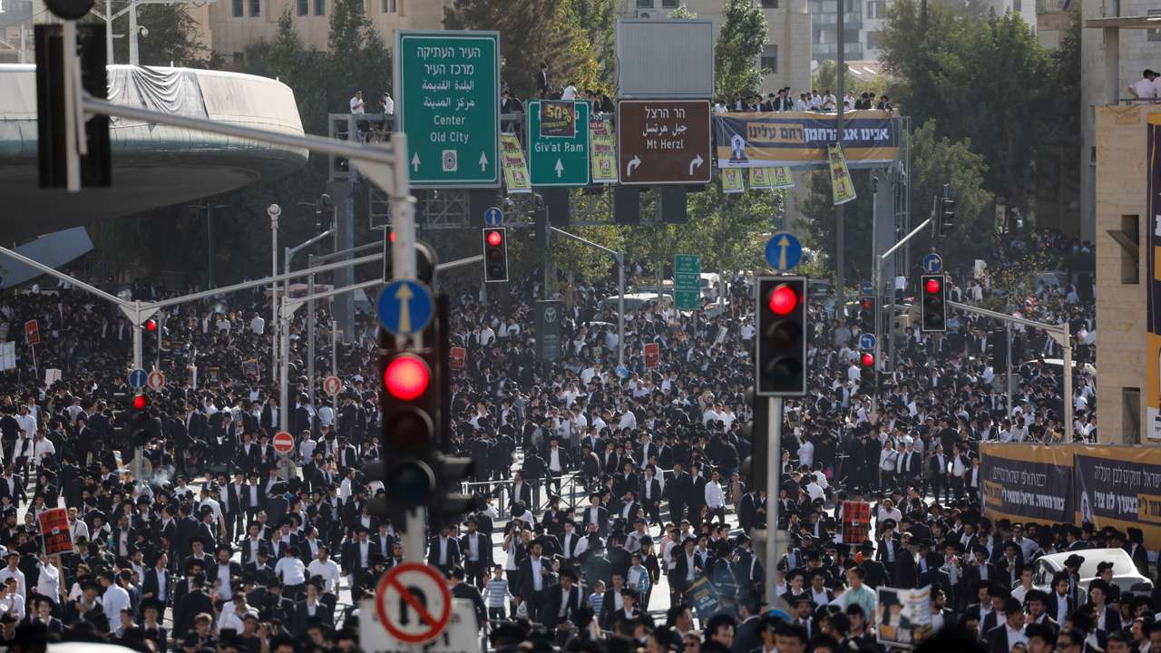 "Million man" protest against Israeli military conscription in Jerusalem