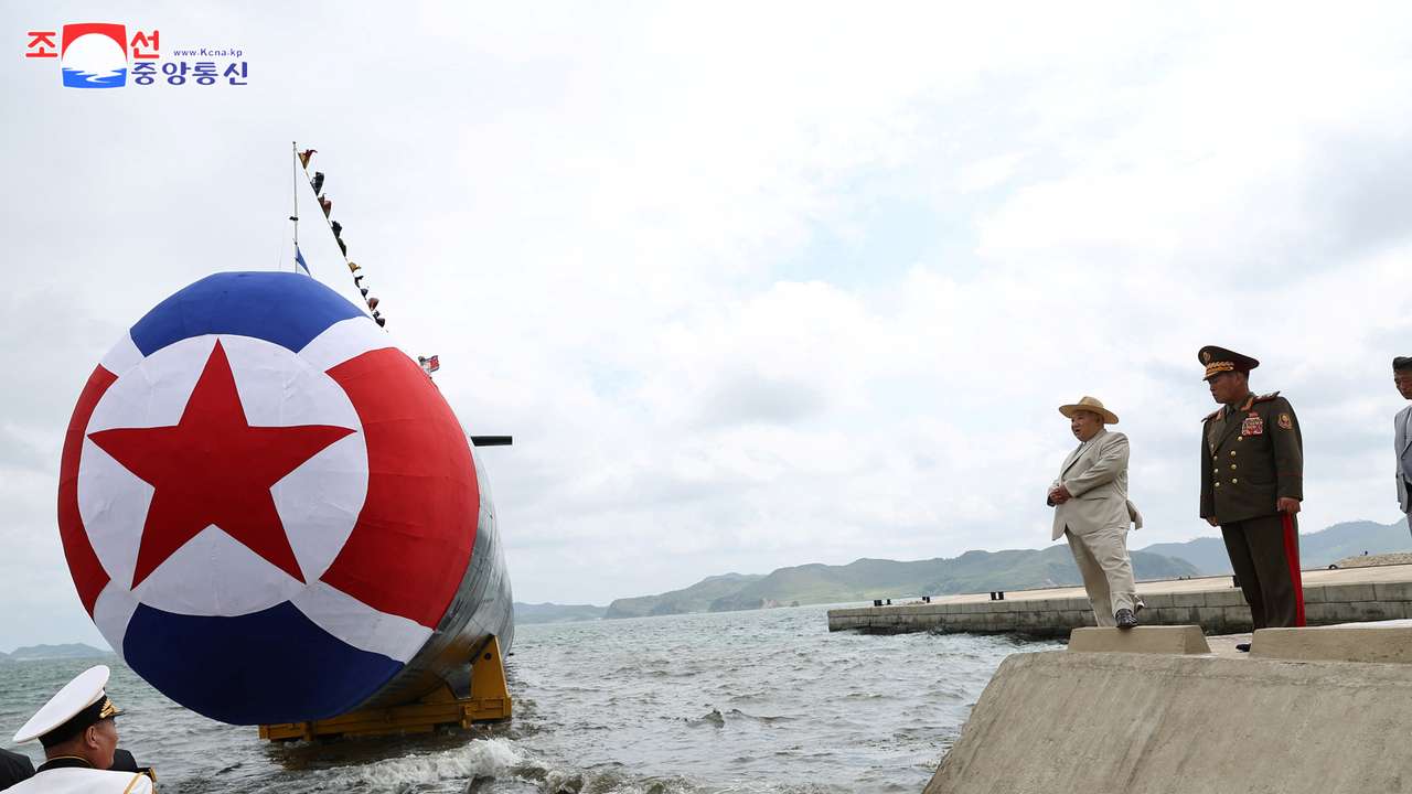 North Korea launches new tactical nuclear attack submarine, according to KCNA