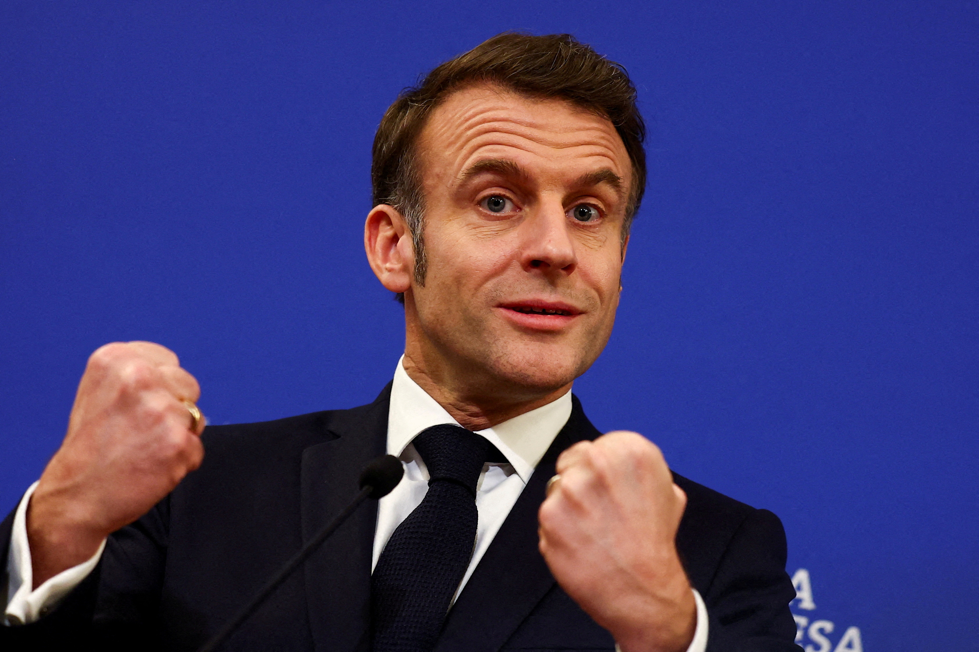 FILE PHOTO: French President Emmanuel Macron visits Portugal