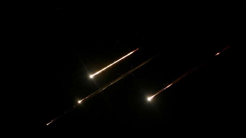 Missiles launched from Iran are seen from Jerusalem