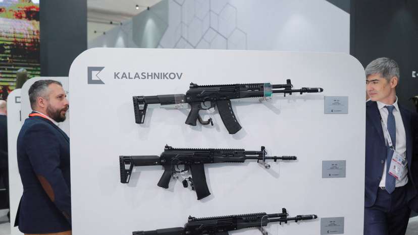 Russian weapons are displayed at NAVDEX, an annual event held alongside the International Defence Exhibition and Conference (IDEX) in Abu Dhabi