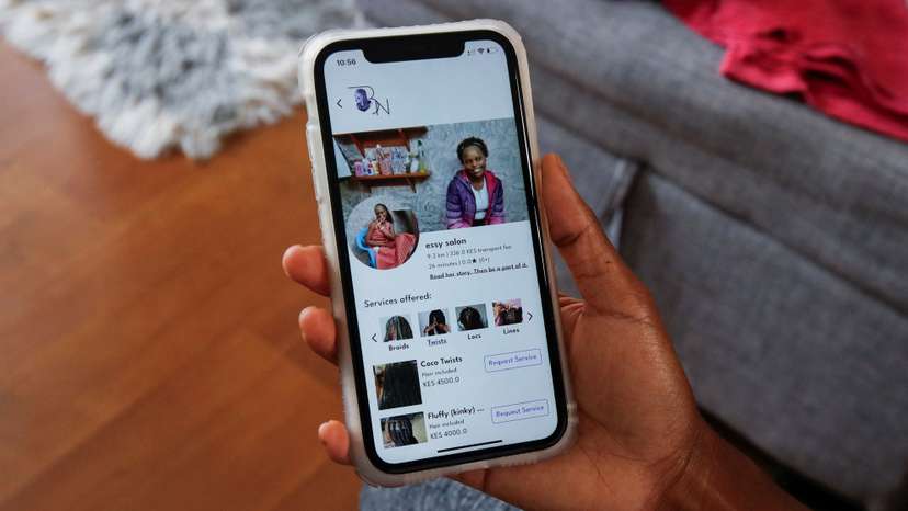 App boosts Kenyan hair braiders left behind by digital gender gap in Nairobi